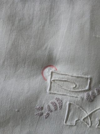 Juego sábanas antiguo bordado