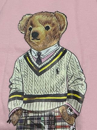 Sudadera Polo Ralph Lauren Oso Rosa Talla XL