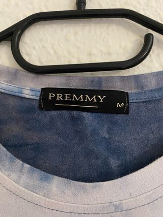 Camiseta Premmy Tie-Dye Azul y Blanca