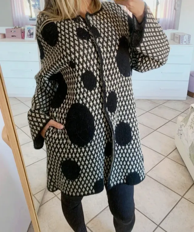 Cappotto fantasia pois e rombi