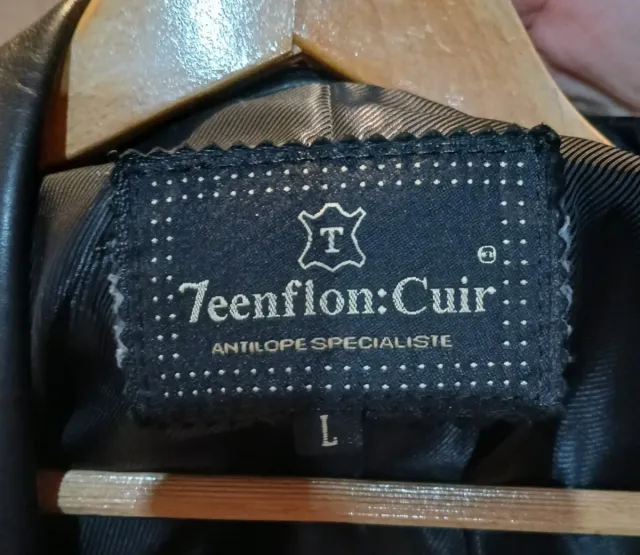 Chaqueta de cuero hombre negra larga