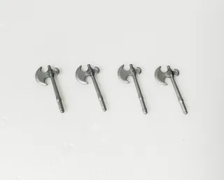 Lote 4 hachas grises Playmobil medievales