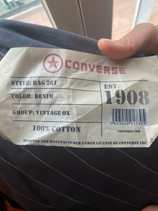 Mochila Converse Vintage Denim 100% algodón