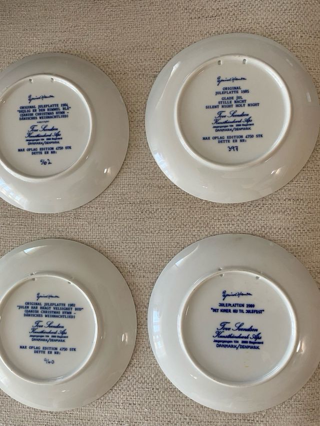 Set 6 piatti ceramica decorati da collezione