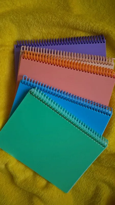 Lote de 5 cuadernos espiral colores pastel