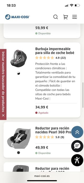 Funda Lluvia Maxi-Cosi CabrioFix Citi Pebble