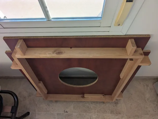 Tarima brasero madera oscura