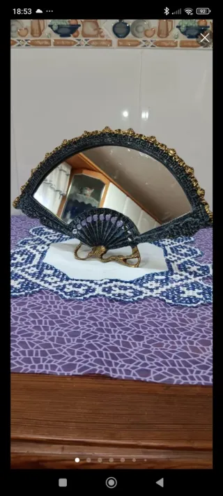 Abanico Espejo Decorativo Vintage