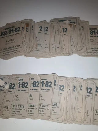 Lote 191 cromos liga 81-82 ediciones este