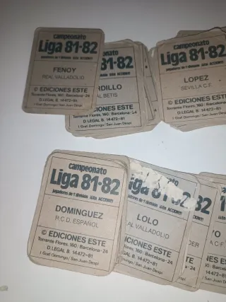 Lote 191 cromos liga 81-82 ediciones este