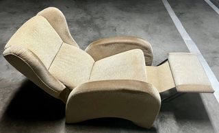 Sillón reclinable beige muy cómodo Funda necesaria