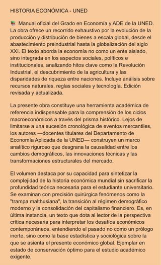 Historia Económica - UNED (Grado). Manual Oficial.