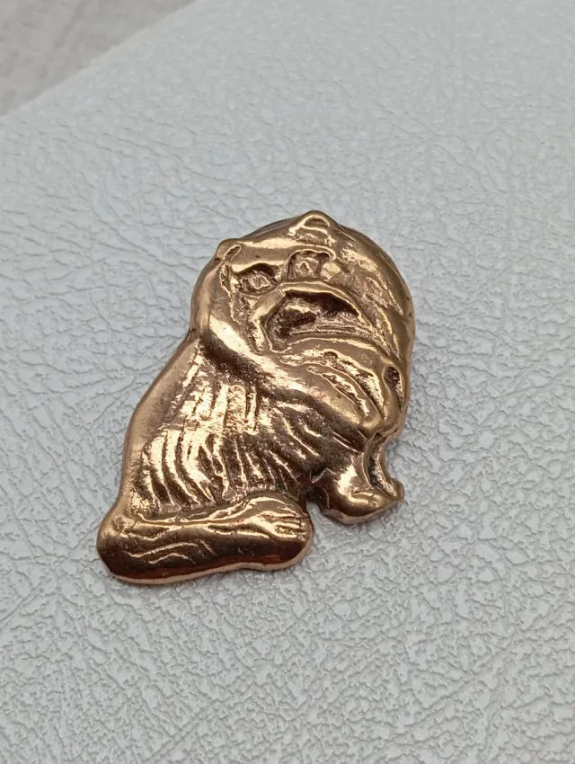 Broche antiguo bronce gato