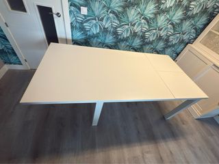 URGE Mesa extensible comedor madera maciza blanca