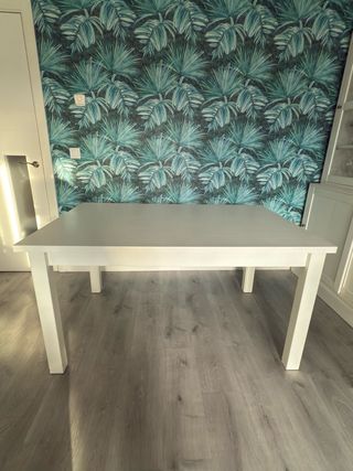 URGE Mesa extensible comedor madera maciza blanca