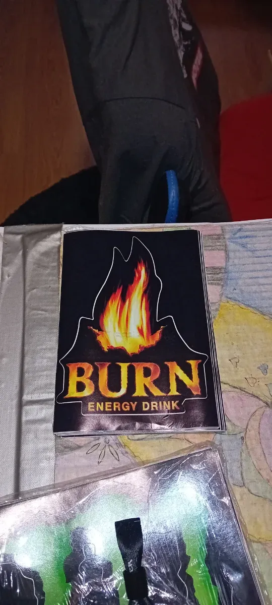 Pack 3 Pegatinas Burn Energy Drink