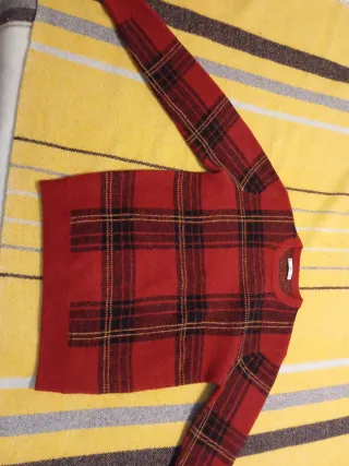 Jersey Mango cuadros rojo y negro