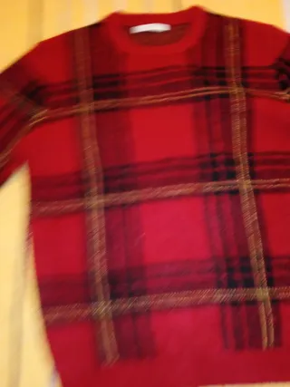 Jersey Mango cuadros rojo y negro