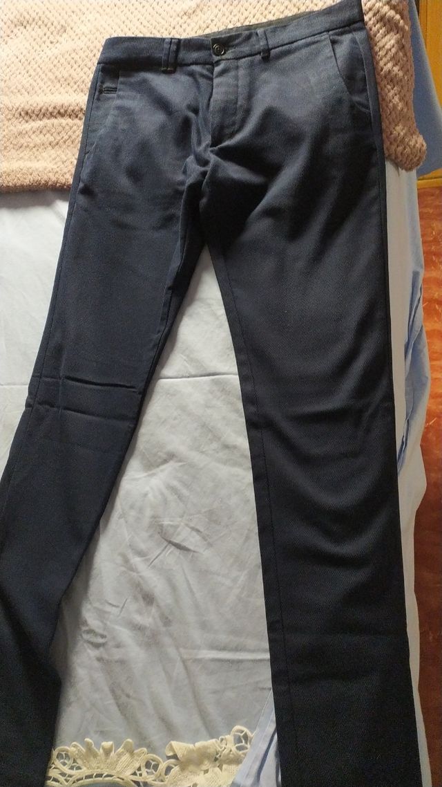 Pantalón de vestir hombre azul marino