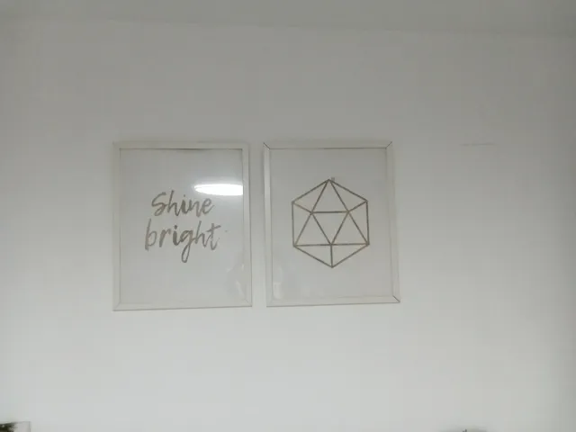 Set 2 Cuadros Decorativos Shine bright y Geométric