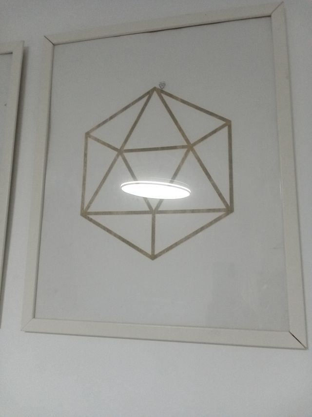 Set 2 Cuadros Decorativos Shine bright y Geométric