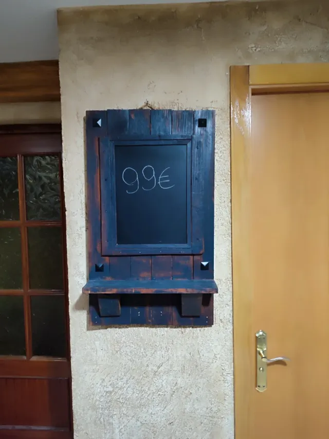 Pizarra de madera rustica