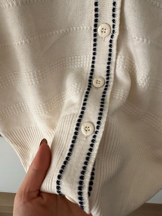 Cárdigan Vintage Fila Beige/Blanco