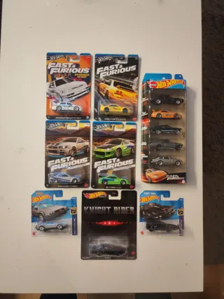 Lote Hot Wheels Fast & Furious y Knight Rider