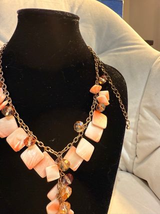 Collar Zara Nácar y Cristal