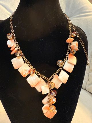 Collar Zara Nácar y Cristal