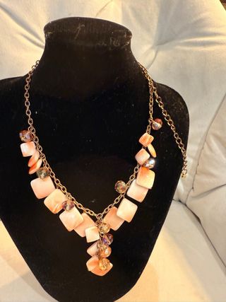 Collar Zara Nácar y Cristal