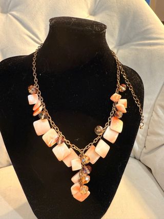 Collar Zara Nácar y Cristal