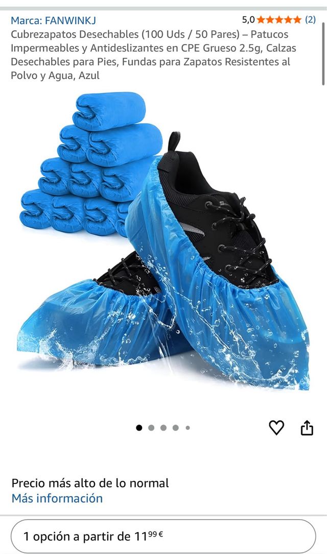 Cubrezapatos desechables azules
