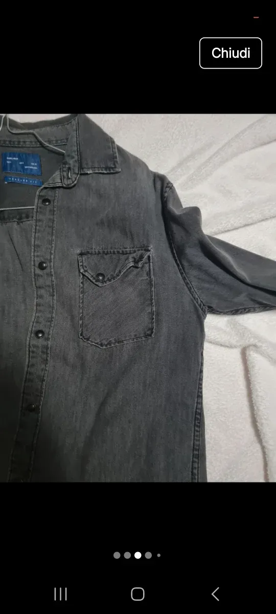 Camicia Zara Grigia Taglia S