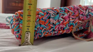 Bolso bandolera crochet multicolor