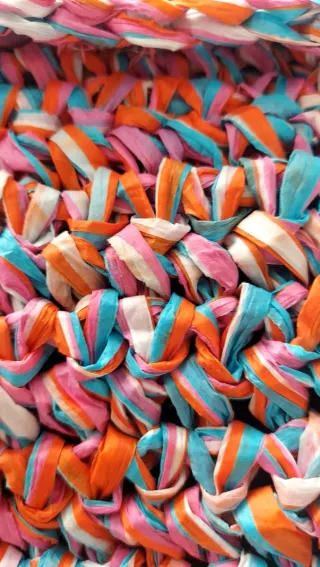 Bolso bandolera crochet multicolor