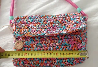 Bolso bandolera crochet multicolor
