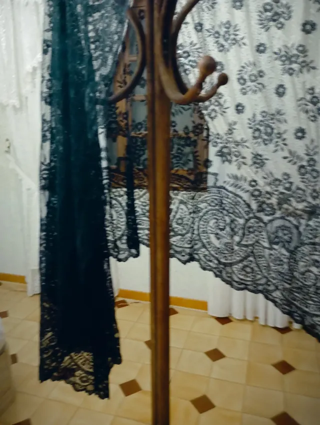 Mantilla Seda Encaje Granada Hecha Mano