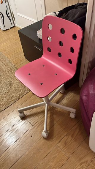 Silla escritorio infantil rosa IKEA