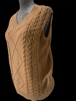 Chaleco de punto marrón