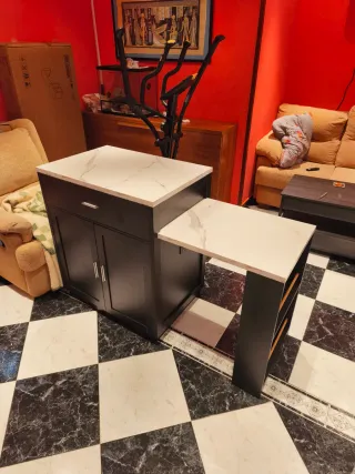 Isla de cocina extensible nueva