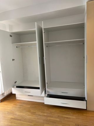 Armario 4 pts y 4c blanco envio  y montaje gratis
