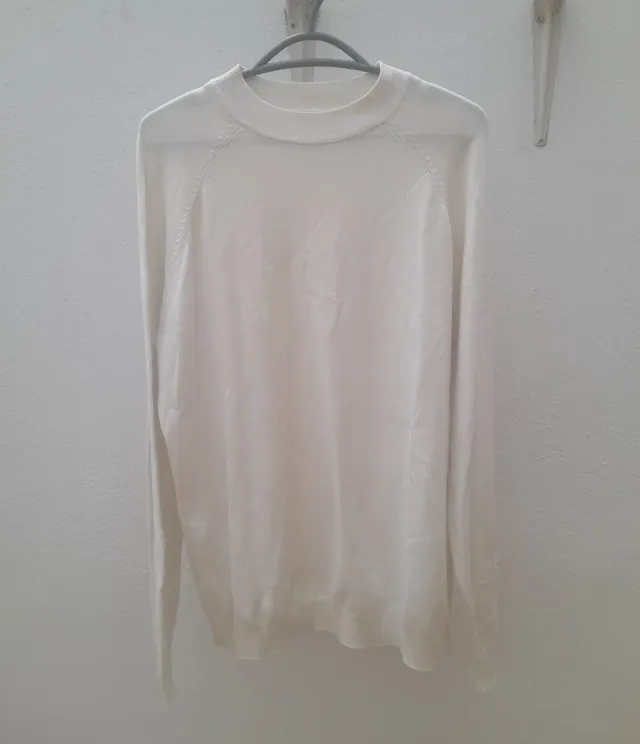 Jersey blanco de manga larga