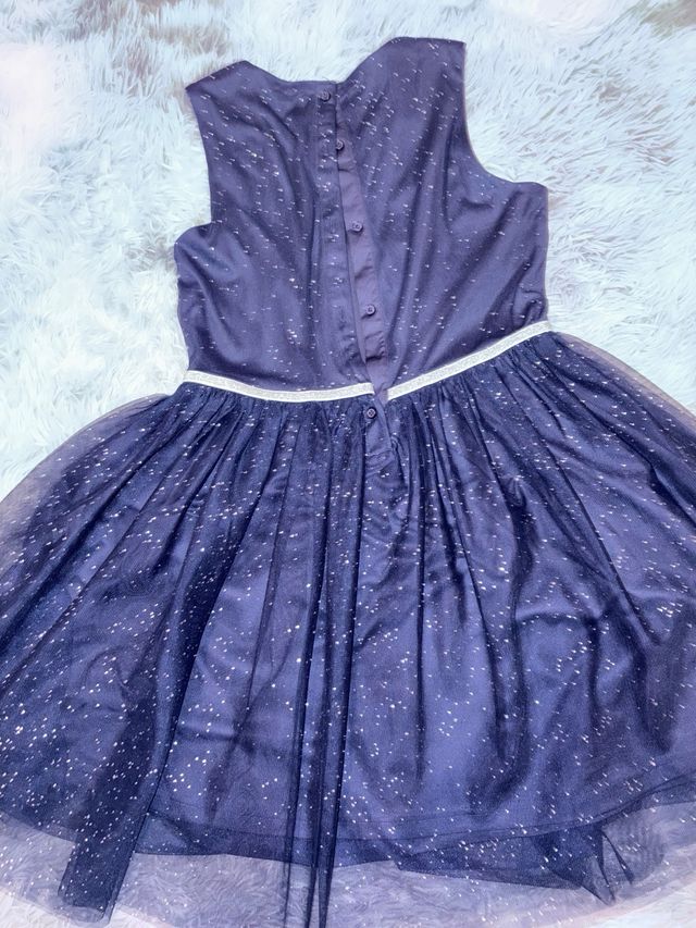 Vestido azul con brillos niña 13-14