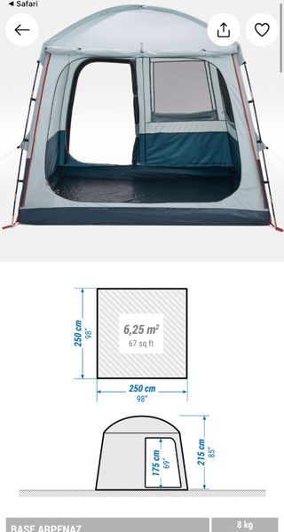 Carpa Decathlon - Habitáculo