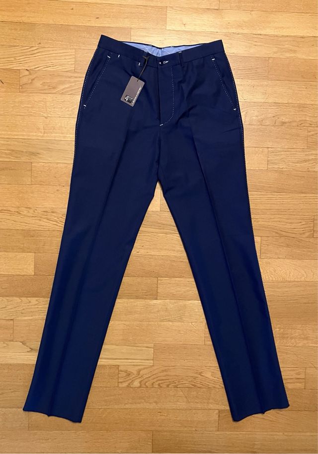 Pantalone elegante uomo blu