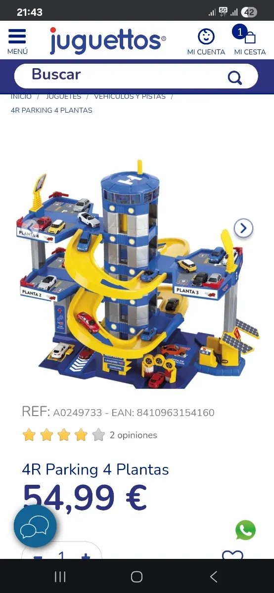 Parking 4r de juguete