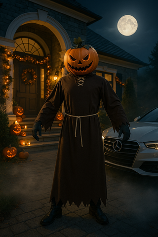 Costume da zucca fantasma di Halloween taglia M-L