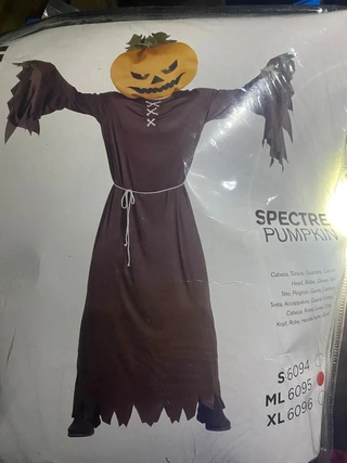 Costume da zucca fantasma di Halloween taglia M-L