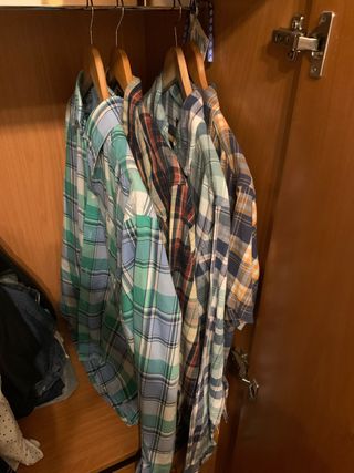 Lote 4 Camisas Cuadros Hombre